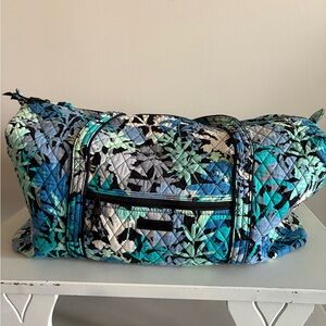 Vera Bradley Quilted Travel Bag in Blue and Green